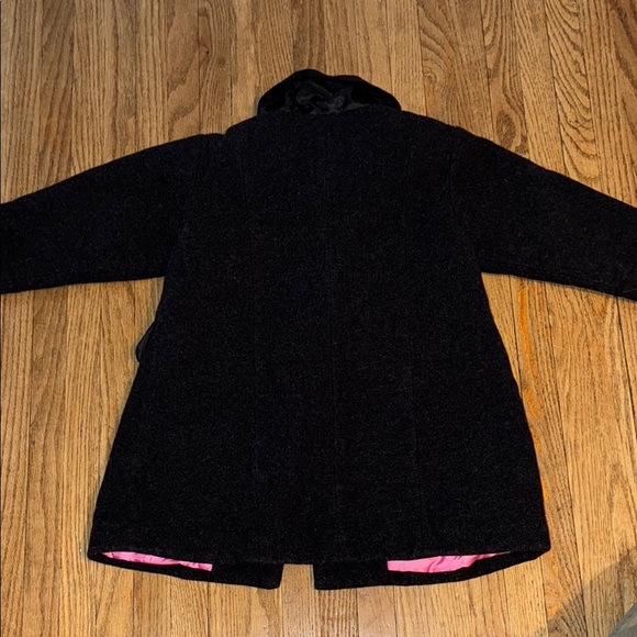 GAP Black and Pink Tailored Pea Coat Mid-Length - Picture 6 of 9